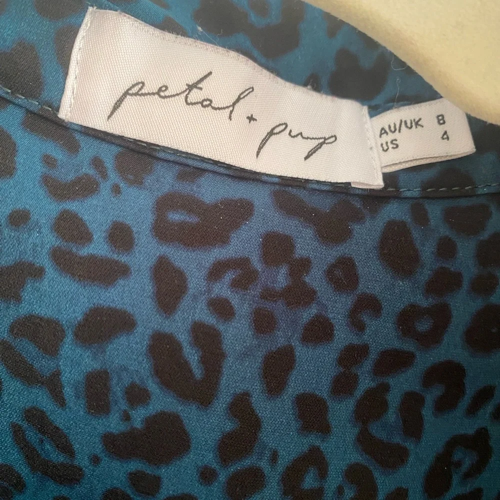 Animal Print Teal Dress US 4 - Picture 5 of 6